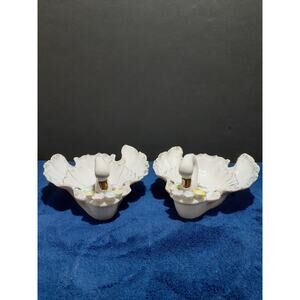 Vintage Lefton Swan Trinket Dishes Hand Painted Japan